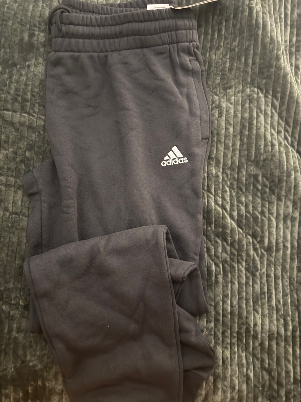 adidas women’s Black Jogger Sweatpants with White Logo